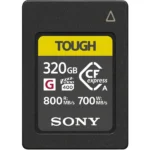 Sony CEA G320 Tough Carte mémoire résistante CFexpress Type A 320Go avec File Rescue (VPG400 | R800/W700Mo/s | IP57)