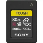Sony CEA G80 Tough Carte mémoire résistante CFexpress Type A 80Go avec File Rescue (VPG400 | R800/W700Mo/s | IP57)